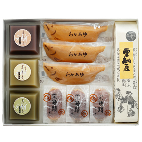 栗納豆100g/わかあゆ3/栗饅頭3/夏羊羹3 詰合